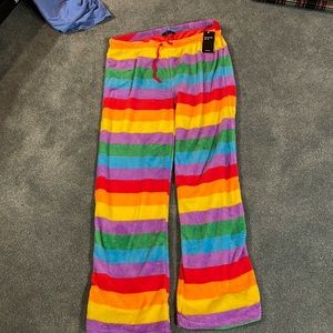 Rainbow Pajama Pants, Size XL